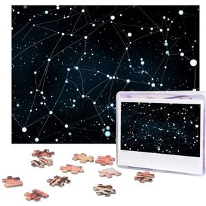 Sterrenhemel waarzeggerij sterrenbeeld puzzels gepersonaliseerde puzzel 500 stukjes legpuzzels van foto's foto puzzel voor volwassenen familie (51,8 cm x 38 cm)