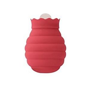 DieffematicRSD Warmwaterkruik Winter Warm Warm Water Fles Capaciteit Water Injectie Waterzak Hand Voeten Warmer Met Zachte Veilige Verwijderbare Gebreide Inham (Color : Red)