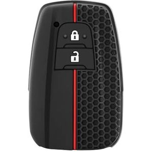 Autosleutel beschermhoes Siliconen Auto Afstandsbediening Sleutel Case Cover Shell Fob Voor Corolla Voor Prius Voor Camry CHR C-HR RAV4 Voor Altis Land Cruiser Keyless Sleutel Shell(2 buttons)