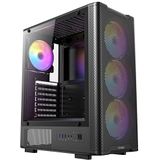 Antec - VX310 - PC-behuizing - Zwart - Midi Tower ATX met Glazen Zijpaneel