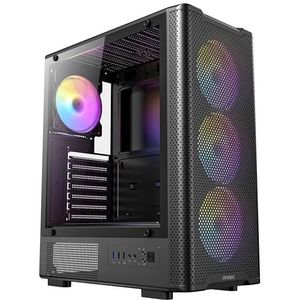 Antec - VX310 - PC-behuizing - Zwart - Midi Tower ATX met Glazen Zijpaneel