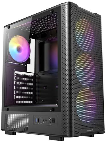 Antec - VX310 - PC-behuizing - Zwart - Midi Tower ATX met Glazen Zijpaneel