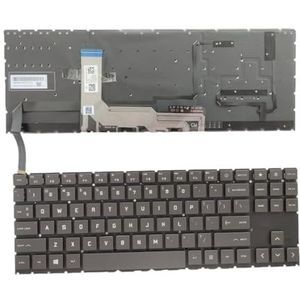 Amerikaans Russisch Spaans Portugees Laptop RGB-toetsenbord voor HP voor OMEN 15 15-EN 15-EK TPN-Q238 TPN-Q236 16-B Q265 15-EK000(US RGB GrayBlack)