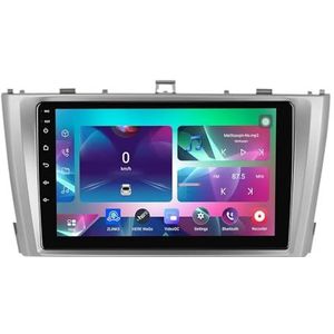 9"" Android 14 Touchscreen Autoradio 2 din met AHD Omgekeerd beeld Bediening op het stuur Bluetooth GPS navigatie Draadloze CarPlay voor Toyota Avensis 2008-2015(A,Q400(8+128G))