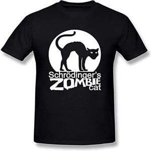 Men's Schrodinger Zombie Cat T Shirt T-shirts & overhemden(XX-Large)