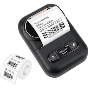 Thermisch Printer Draagbare Miniprinter E210 Thermische Labelprinter Labelmaker Zelfklevende Stickerprinter Duidelijk Snel(Black Printer)