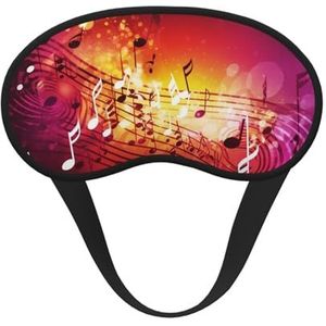 Muzieknoten slaapmasker voor vrouwen meisjes mannen zacht comfortabel oogmasker met verstelbare riem verduisterende oogslaap schaduwhoes voor reizen yoga dutje ploegendienst werk