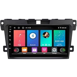 Android 14.0 2 Din Autoradio 9"" Touchscreen Auto Stereo voor Mazda CX-7 CX7 2008-2015-[Ingebouwd CarPlay/Android auto/DSP/GPS]-Support MIC/Stuurbediening/Bluetooth 5.0(P2 WIFI 4-Core 1G+32G)