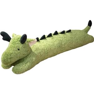 AURAMAX Lange draak pluche kussen - dinosaurus pluche dier pluche pop speelgoed -47 inch draak sierkussen - schattige draak pluche paasvakantie (groen)