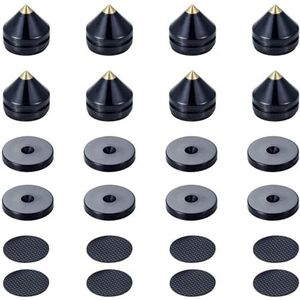 Pailvens Luidspreker spikes 8-delige set, lichtgewicht luidsprekervoeten van plastic ABS, subwoofer voeten met 16 x kleefpads, luidsprekerstandaard, boxstandaard voor hifi-luidsprekers, cd-speler