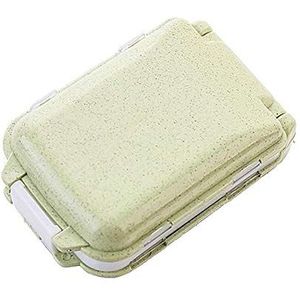 Cecilie Pill Box Mini 8 Grids Medicine Tablet Week pillendoosje zaak Container Organizer Health Care Drug Travel Divider Portable Blue Tool Cecilie (Color : Green)