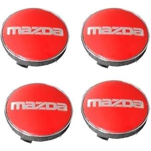 4 stuks Mazda auto wielnaafdoppen 65mm vervangende wielnaafdoppen wielnaafdop stickers A