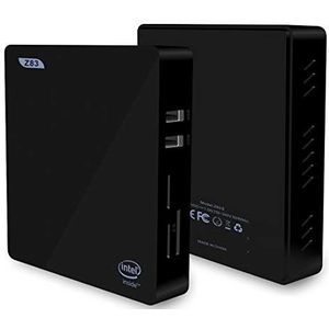 LIYC Mini-PC Z83 II van Windows 10 en Linux-systeem Mini-PC, Intel Atom X5-Z8350 1.92GHz, ondersteuning WiFi, Bluetooth V4.0, SD-kaart (128 GB Max), US/EU/UK-stekker