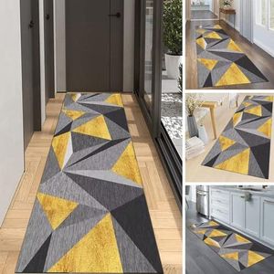 Geometrisch Runner-tapijt voor gang Antislip, binnengang Hal Entryway Runner-tapijt, wasbare keuken korte matten 60cm/70cm/80cm/100cm breed (Size : 60×400cm)