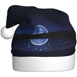 MYGANN Serene Blauwe Nachtzicht Unisex Kerst Hoed Voor Thema Party Kerst Nieuwjaar Decoratie Kostuum Accessoire