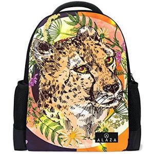 Mijn dagelijkse tropische Cheetah Boho stijl rugzak 14 inch Laptop Daypack Bookbag voor Travel College School