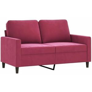 vidaXL Tweezitsbank 120 cm fluweel wijnrood, bank, 2 zitsbank, 2 zits bank, sofa, zitbank, twee zits bank, relaxstoel, slaapfauteuil, stoel woonkamer