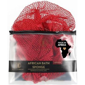 Bellanomi Afrikaanse exfoliërende netspons authentiek ethisch afkomstig uit Nigeria 45 ""lang (pruim)