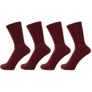 ZAKIRA Fijnste gekamde katoenen badstof gevoerde atletische sport crew sokken voor mannen, vrouwen, Bordeaux, 37-40 EU