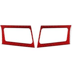 Autostickers Voor BMW 5 Voor Serie Voor E60 2004-2010 Koolstofvezel Instrument Luchtuitlaat Knop Panel Trim Auto-interieur Accessoires Coratieve Stickers DecoratiesBinnen (Kleur : RED4)