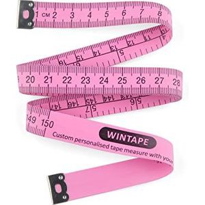 WINTAPE kleermakersmeetlint lichaam/maskeerband meetlint, 150 cm roze