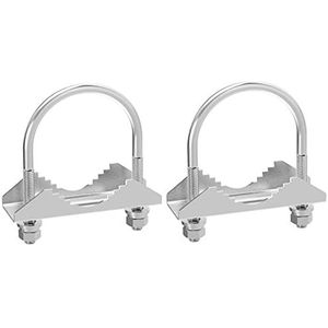 Yokomu 2 STUKS Antenne Klem U-Bolt Hardware Antenne Mast Klem V Jaw Beugel Accessoires voor Buiten Thuis Antenne