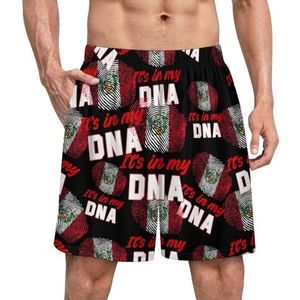 Peru It's in My DNA Grappige pyjama shorts voor mannen pyjamabroek heren nachtkleding met zakken zacht