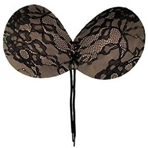 Bye Bra Lace-It-Bh, Strapless Ronde Bh, Zelfklevende Bh, Push-Up Bh, Verstelbare En Rugloze Bh, Plakbeha, Plakbeha, Cups A-E, Zwart