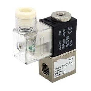 2V025-08 2V025-06 Normaal Open 2 Manier 2 Positie Lucht Magneetventiel Vloeistof Regelklep 1/4 1/8 DC12V 24V AC220V 110V (Bruin, 2V025-08NO AC380V)