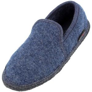 Haflinger Pantoffels dames heren unisex Loafer 621810, grootte:40, kleur:Blauw