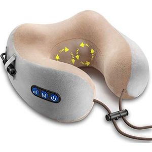 Ergocar - Massagekussen - Bruin - U-vormig - Voor Thuis Auto en Kantoor