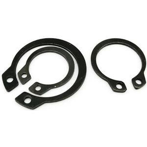 Ringen 10/25/50 stuks M3 tot M40 Zilveren ring Roestvrij staal Zwart 65mn Mangaan Asborgring Pakking Lager C-type Externe borgring Bevestigingsringen(Manganese Steel,M10 50pcs)