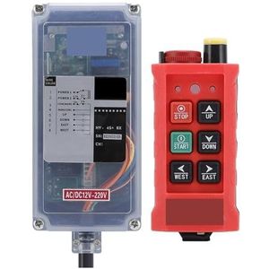 Afstandsbediening Kraan 4-knops auto-achterklep met enkele snelheid, hydraulische bediening, hefkraan, industriële radioafstandsbediening achterklepschakelaar(B,AC DC12-220)
