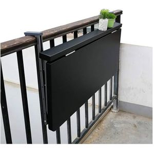 Opvouwbare bijzettafel for buiten, hangend opklapbaar dek, opklapbare hangende relingtafel op het balkon, wandgemonteerde bijzettafel for terras, tuin, for appartement(Black,80 * 39CM/31.5 * 15.4IN)