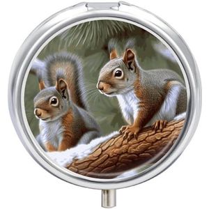 Draagbare Pillendoos Pil Case Kleine Eekhoorn Reizen Pillendoos Kleine Pil Case Dagelijkse Pil Container Pil Organizer Pocket Geneeskunde Doos Leuke Pil Case