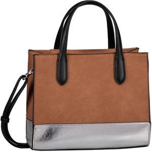 Gabor bags Martha Shopper voor dames, schoudertas, ritssluiting, middelgroot, bruin, cognac, Medium, mode