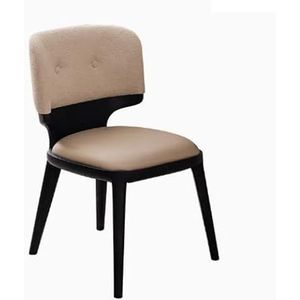 Eetstoelen, moderne keuken eetkamerstoelen, keukenstoelen, boucle -stoffen gestoffeerde eetkamerstoelen, accent -stoelen met massieve houten benen voor eetkamer, woo B