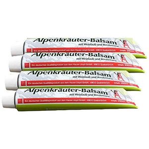 Lloyd Alpenkruidenbalsem, sportbalsem, kruidencrème, massagecrème, kruidenbalsem met wijnbladeren en paardenkastanje, 4 x 200 ml