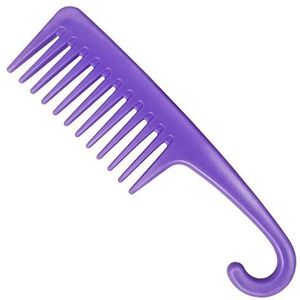 Wapodeai Wide Tooth Comb Detangling Hair Brush, Premium Care Handgrip Comb, Apply to For Curly, Wet, Dry, Thick Hair Etc. (Purple)