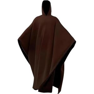 Gewogen Mantel Met Capuchon, Unisex, Losse Pasvorm, Oversized, Losse, Draagbare Deken, Mantel Met Zachte Imitatiebont, Mantel Met Capuchon For Unisex(Dark Brown)