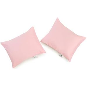 NATURECA Set van 2 kussenslopen voor peuterhoofdkussens, 100% katoen-satijn, kinderhoofdkussensloop, kussenslopen voor babykussen, 30 x 40 cm