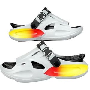 fengqingyunyan0304 Slide, zomersandalen voor heren met dikke zool voor buiten, voor heren, Zwart, 44 EU
