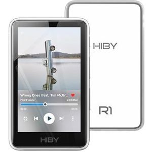 HiBy R1 HiFi MP3-speler met Bluetooth 5.1 Hi-Res Audio Gecertificeerd DSD 256 Native Getijd Qobuz-speler MSEB Tuning 3 ""Touchscreen 2TB Uitgebreid Geheugen (Standaard)