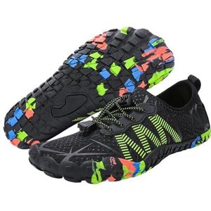 ARVALOLET Waterschoenen, casual en comfortabele duiksneakers, antislip en ademend, voor heren en dames, zwart, 37 EU