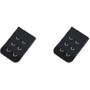 Siepificius Verlengband BH Extenders Gesp 2 Haak Intieme Accessoires Knoppen Clips Terug Gadgets 3 Rijen voor Ondergoed roze, 2 Set (zwart), as description