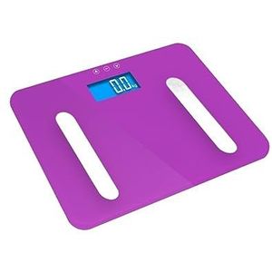 Weegschalen Badkamerweegschalen Slimme Weegschaal Bluetooth Elektronisch Digitaal Gewicht Lichaamsvet- En Watergehalte Gemakkelijk Te Gebruiken(Purple)