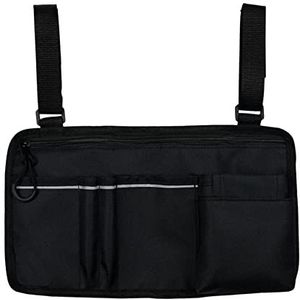 Outdoor Rolstoel Side Pouch Opbergtas Armsteun Pocket Organizer Houder, Zwart, 34 x 19,5 cm