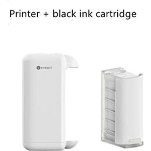 Draagbare inkjetprinter Handheld Printer Mini Draagbare Inkjet Tattoo-printer met inktcartridge WiFi-verbinding for aangepast DIY voor codedatumlabel(Printer-Black Ink)