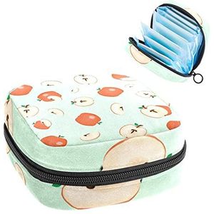 Maandverband Opbergtas, Periode Kit Bag voor school, Menstruatie Cup Pouch, Maandverband Pads Organizer Bag, Rood Fruit Patroon