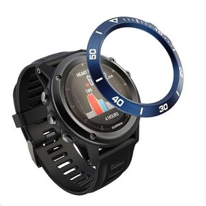 GIOPUEY Bezel Ring Compatibel met Garmin Fenix 5X, Bezel Styling Ring Beschermhoes, Aluminium legering metalen beschermende horloge ring - A-Blauw